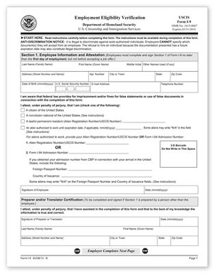 I-9 Employment Eligibility Verification - Office and Business Supplies Online - Ipayo.com