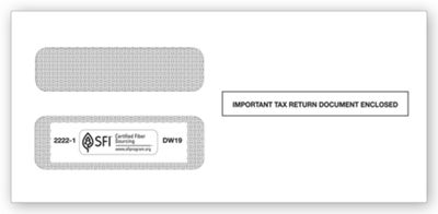 3 7/8 x 8 3/8 2016 1099 Double-Window Envelope