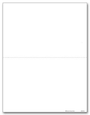 8 1/2 x 11 2016 2-Up Blank Laser 1099-MISC Income with Backer, Bulk