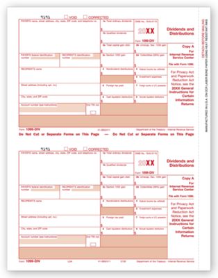 2012 Laser 1099 Dividend Income, Federal Copy A - Office and Business Supplies Online - Ipayo.com