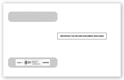 2016 4-Up Horizontal Laser W-2 Double-Window Envelope