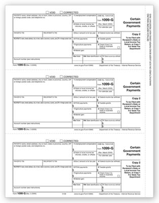 8 1/2 x 11 2016 Laser 1099-G State Copy C