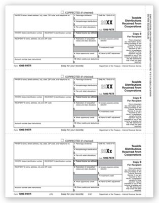 2020 Laser 1099-PATR, Payer and/or Borrower Copy B