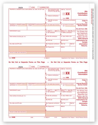 8 1/2 x 11 2016 Laser 5498,  Federal Copy A