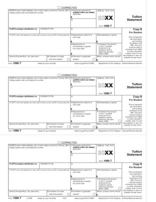 8 1/2 x 11 2016 Laser 1098-T, Student Copy B