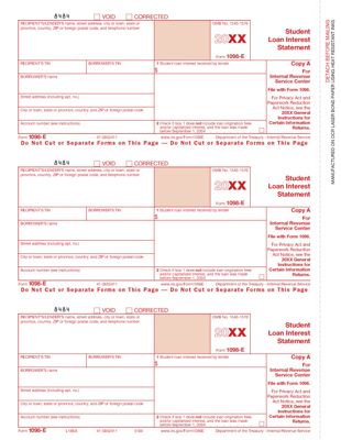 8 1/2 x 11 2016 Laser 1098-E, Federal Copy A