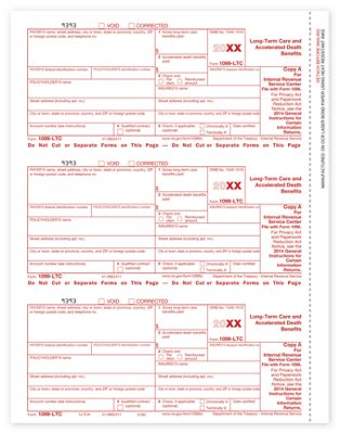 8 1/2 x 11 2016 Laser 1099-LTC, Federal Copy A