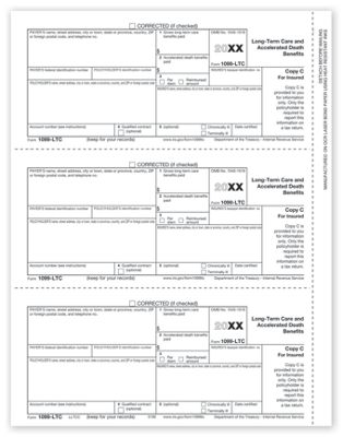 8 1/2 x 11 2016 Laser 1099-LTC, Insured Copy C