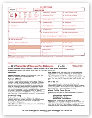 2020 Laser W-3 Transmittal