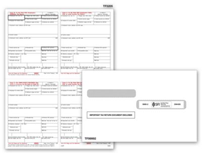 2020 4-Up Laser W-2 Set & Envelope Kit