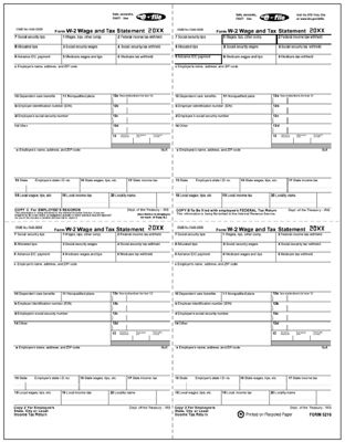 2016 4-Up Laser W-2 , Employee Copy, W-Style, Bulk