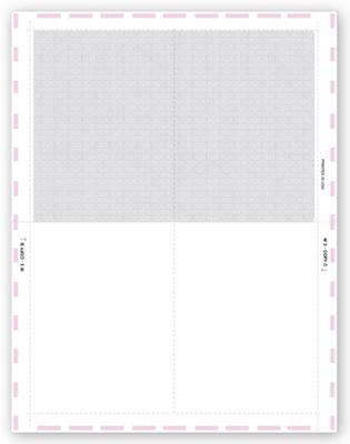 8 1/2 x 11 2016 11  4-Up Blank Laser W-2, Pressure Seal
