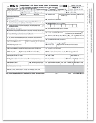 Laser 1042-S Federal Copy A - Office and Business Supplies Online - Ipayo.com