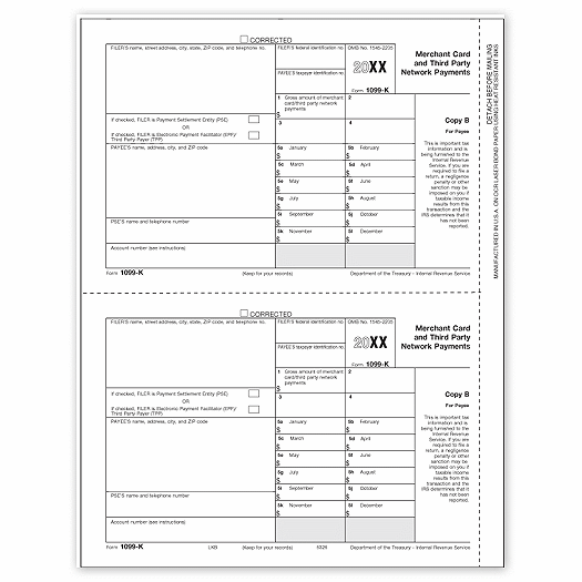 2012 Bulk Laser 1099K Copy B - Office and Business Supplies Online - Ipayo.com