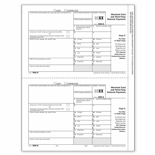 2020 Laser 1099-K, Copy C, Bulk
