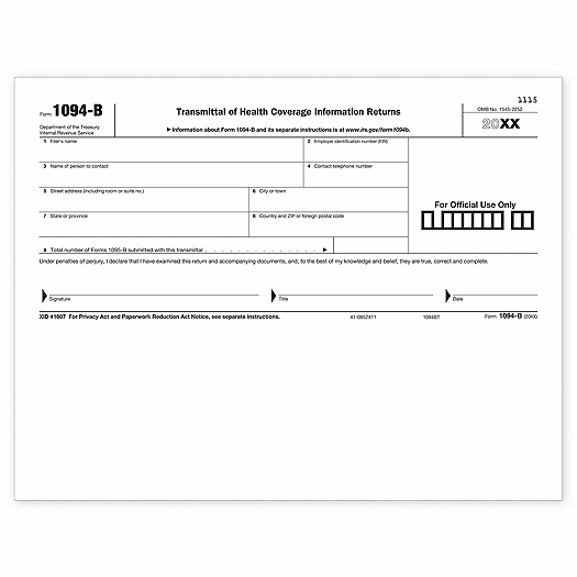 2020 Laser 1094B Transmittal Health Coverage