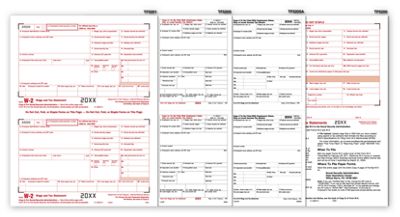 8.5  X 11 2016 Laser W-2 Set, 6-part, ADP