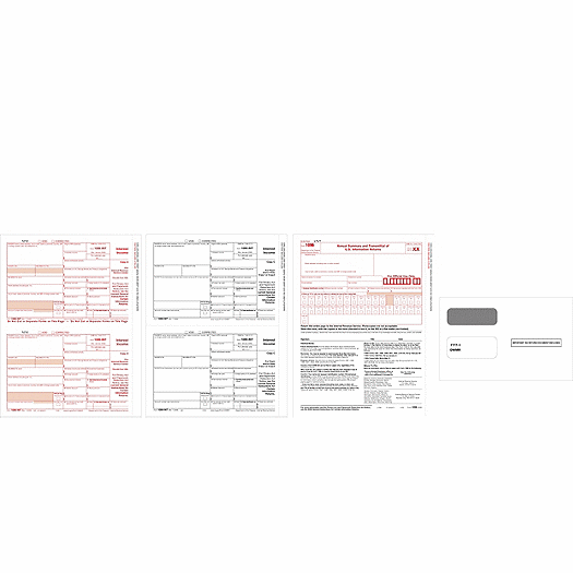 2020 Laser 1099 INT Income Set Envelope Kit 3 part TF6104E