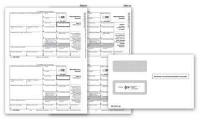 8 1/2 x 11 2016 Laser 1099-MISC Electronic Filing Set & Envelope Kit