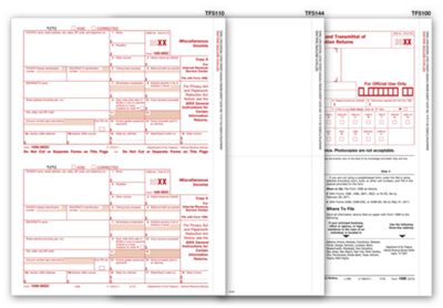 2020 Laser 1099-MISC Income Blank Set, 3-part