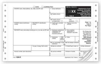 2012 Continuous 1099 R Mailer, Carbon, Magnetic Media, Dated - Office and Business Supplies Online - Ipayo.com