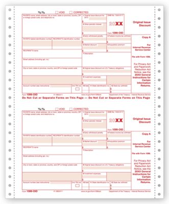 2012 Continuous 1099 OID, 4 Part, Carbonless - Office and Business Supplies Online - Ipayo.com