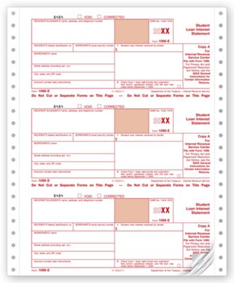 2012 Continuous 1098 E, Carbonless, Dated - Office and Business Supplies Online - Ipayo.com