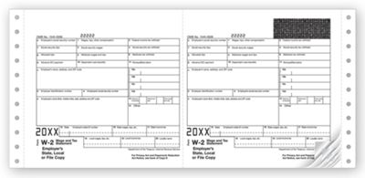 2012 Continuous W-2 Self Mailer, Two Wide, Electronic Filing - Office and Business Supplies Online - Ipayo.com