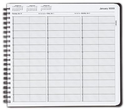 TimeScan 2 Col Wirebound Book - 10 Min, 7am-7pm