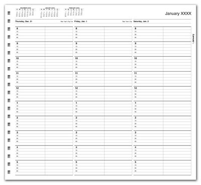 TimeScan 2 Col Looseleaf Book - 15 Min, 8am-6pm