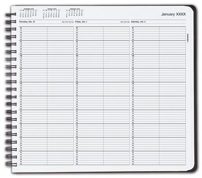 TimeScan 2 Col Wirebound Book - 10 Min, 8am-6pm