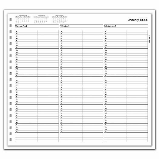 TimeScan 2 Col Wirebound Book - 15 Min, 8am-7pm w/extra hr