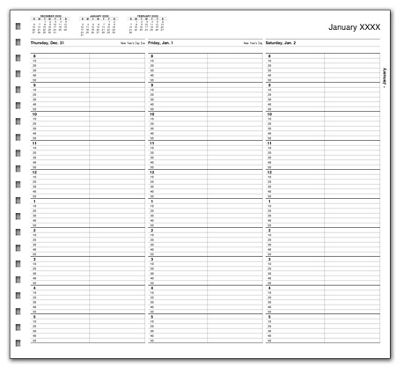 TimeScan 2 Col Looseleaf Book - 15 Min, 8am-7pm w/extra hr - Office and Business Supplies Online - Ipayo.com