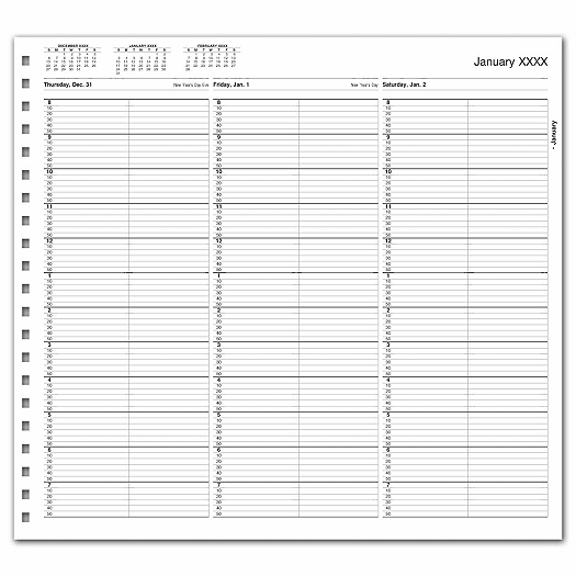 TimeScan 2 Col Looseleaf Book - 10 Min, 8am-8pm