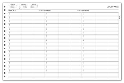 TimeScan 3 Col Looseleaf Book - 15 Min, 7am-6pm w/extra hr - Office and Business Supplies Online - Ipayo.com