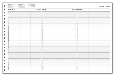 TimeScan 3 Col Looseleaf Book - 10 Min, 8am-6pm - Office and Business Supplies Online - Ipayo.com