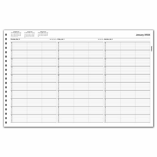 TimeScan 3 Col Looseleaf Book - 10 Min, 8am-6pm - Office and Business Supplies Online - Ipayo.com