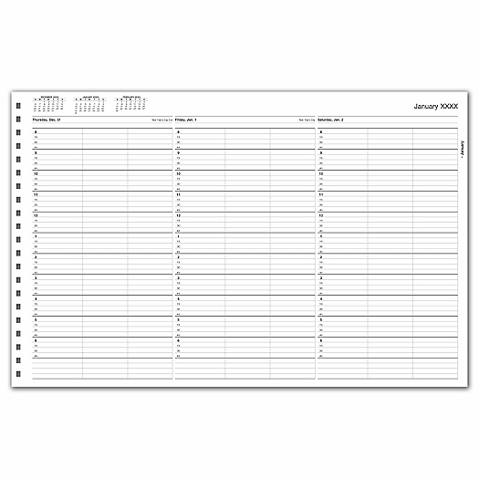 TimeScan 3 Col Looseleaf Book - 15 Min, 8am-7pm w/extra hr - Office and Business Supplies Online - Ipayo.com