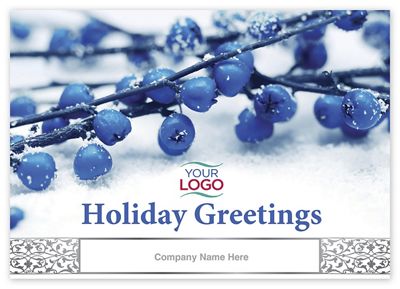 7 7/8 x 5 5/8 Frostberries Holiday Logo Cards
