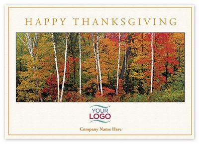 7 7/8 x 5 5/8 Simply Brilliant Thanksgiving Logo Cards