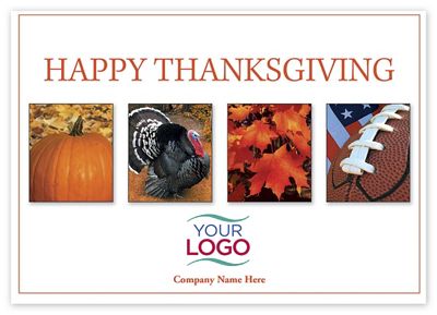 7 7/8 x 5 5/8 Autumn Reflections Thanksgiving Logo Cards
