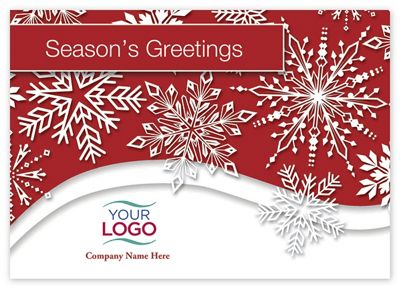 7 7/8 x 5 5/8 Flurry Up! Holiday Logo Cards