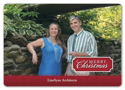 7 7/8 x 5 5/8 Merry Marker Christmas Photo Cards