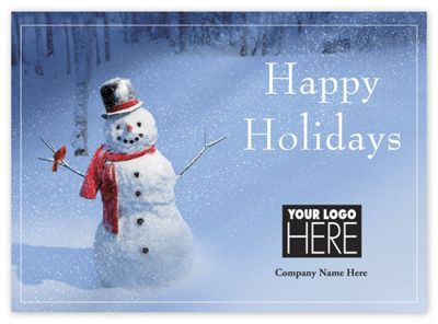 7 7/8 x 5 5/8 Friendly Arrival Holiday Logo Cards