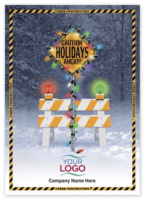 5 5/8 x 7 7/8 Holiday Zone Contractor & Builder Holiday Logo Cards