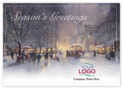 7 7/8 x 5 5/8 Old Town Greetings Holiday Logo Cards