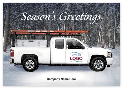 7 7/8 x 5 5/8 In A Day’s Work Contractor & Builder Holiday Logo Cards
