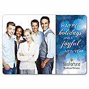 7 7/8 x 5 5/8 True Blue Holiday Photo Cards