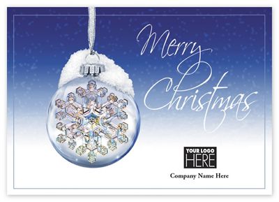 7 7/8 x 5 5/8 Crystal Confetti Christmas Logo Cards
