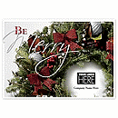7 7/8 x 5 5/8 Be Merry Holiday Logo Cards